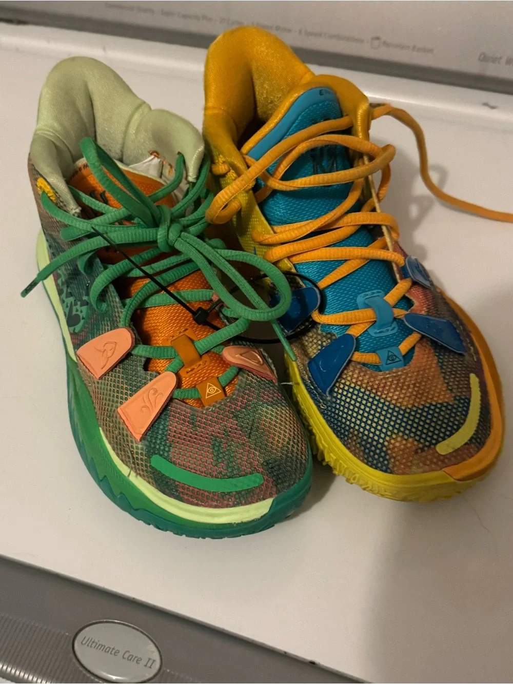 Kids Colorblock Athletic Sneakers - Green & Yellow